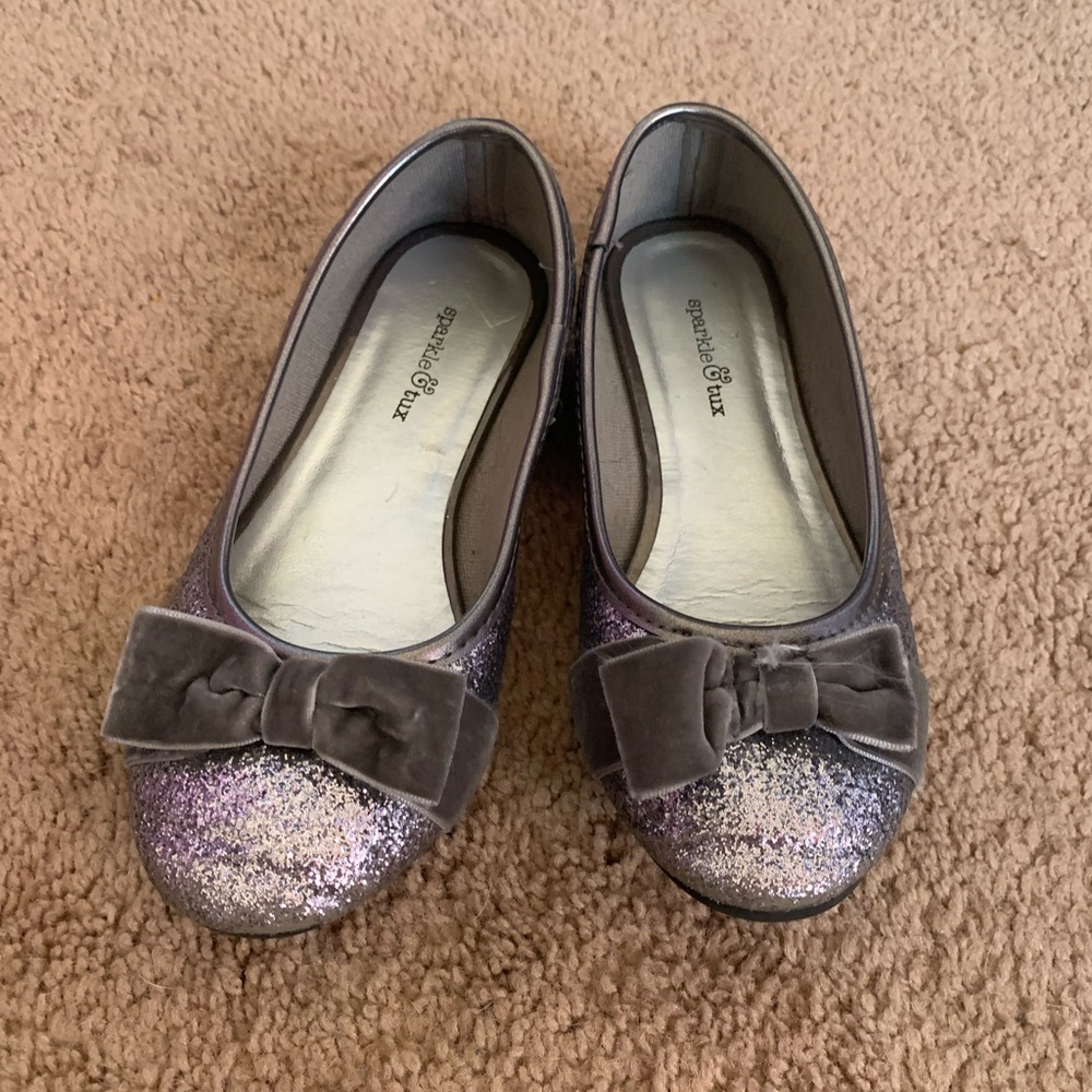 Girls Glitter Flats